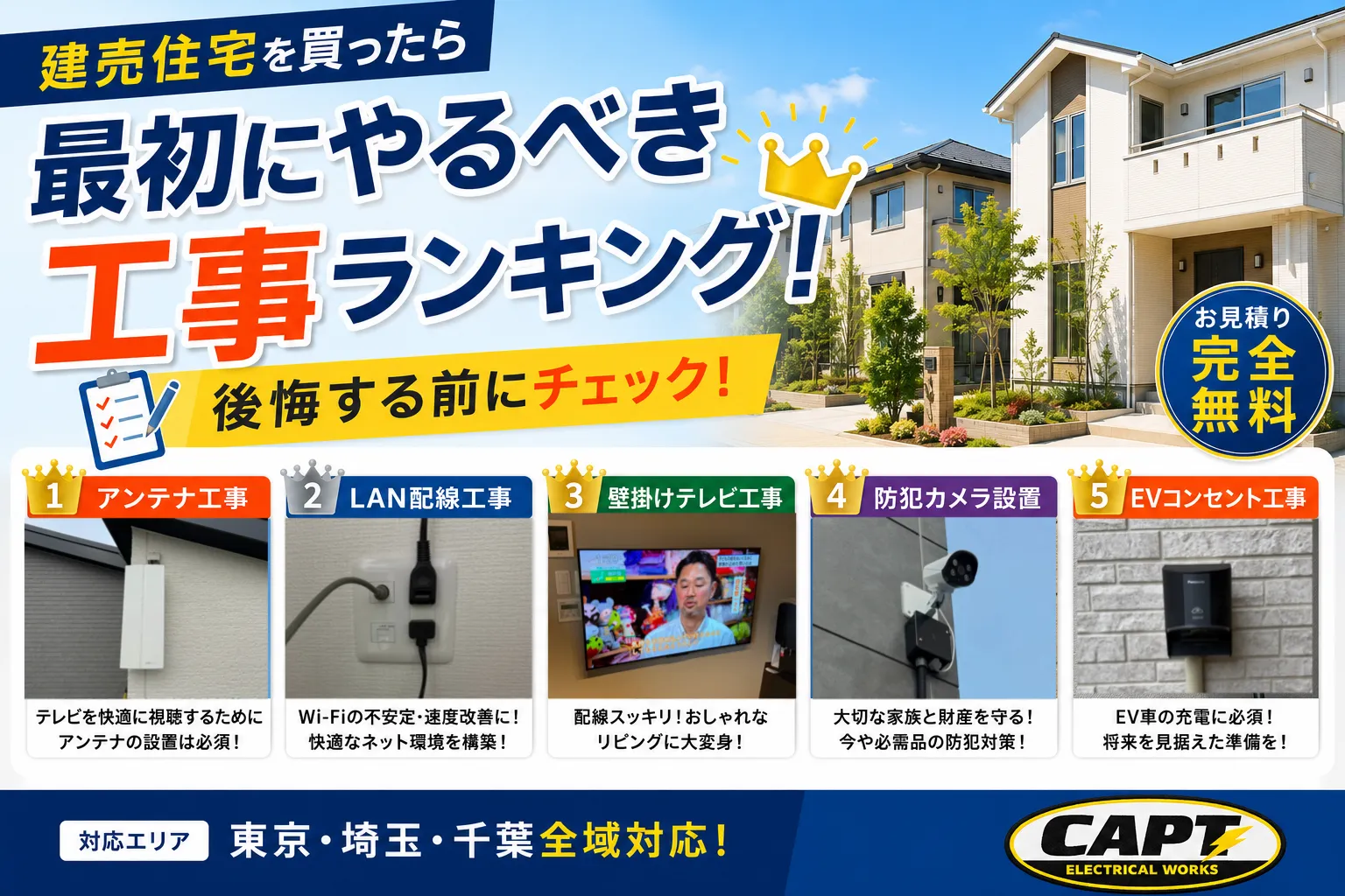 建売住宅を買ったら最初にやるべき工事ランキング！後悔する前にチェック！｜東京・埼玉・千葉対応のCAPT