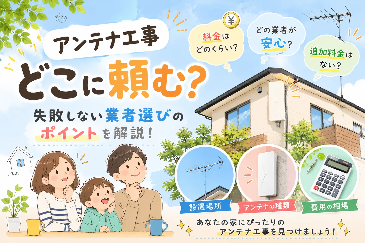 【アンテナ工事はどこに頼む？】失敗しない業者選び5つのポイント！東京・埼玉・千葉ならCAPTへ